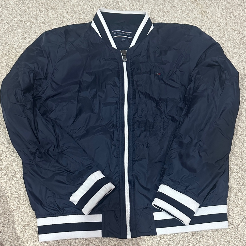 Tommy Hilfiger Men's Dark Blue Bomber Jacket